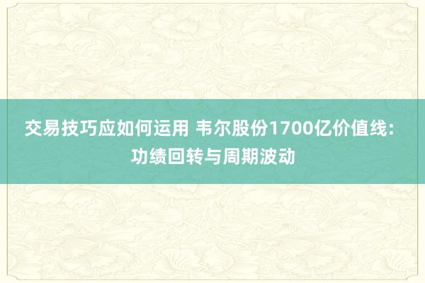 交易技巧应如何运用 韦尔股份1700亿价值线: 功绩回转与周期波动