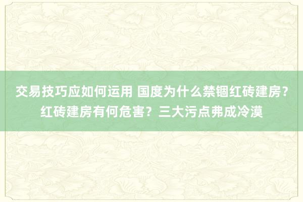 交易技巧应如何运用 国度为什么禁锢红砖建房？红砖建房有何危害？三大污点弗成冷漠